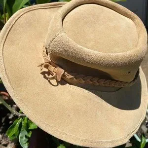 Vintage Australian Tan Suede Drover Outback Western Cowboy Cowgirl Hat Vintage | Accessories | Vintage Australian Tan Suede Drover  main image 2